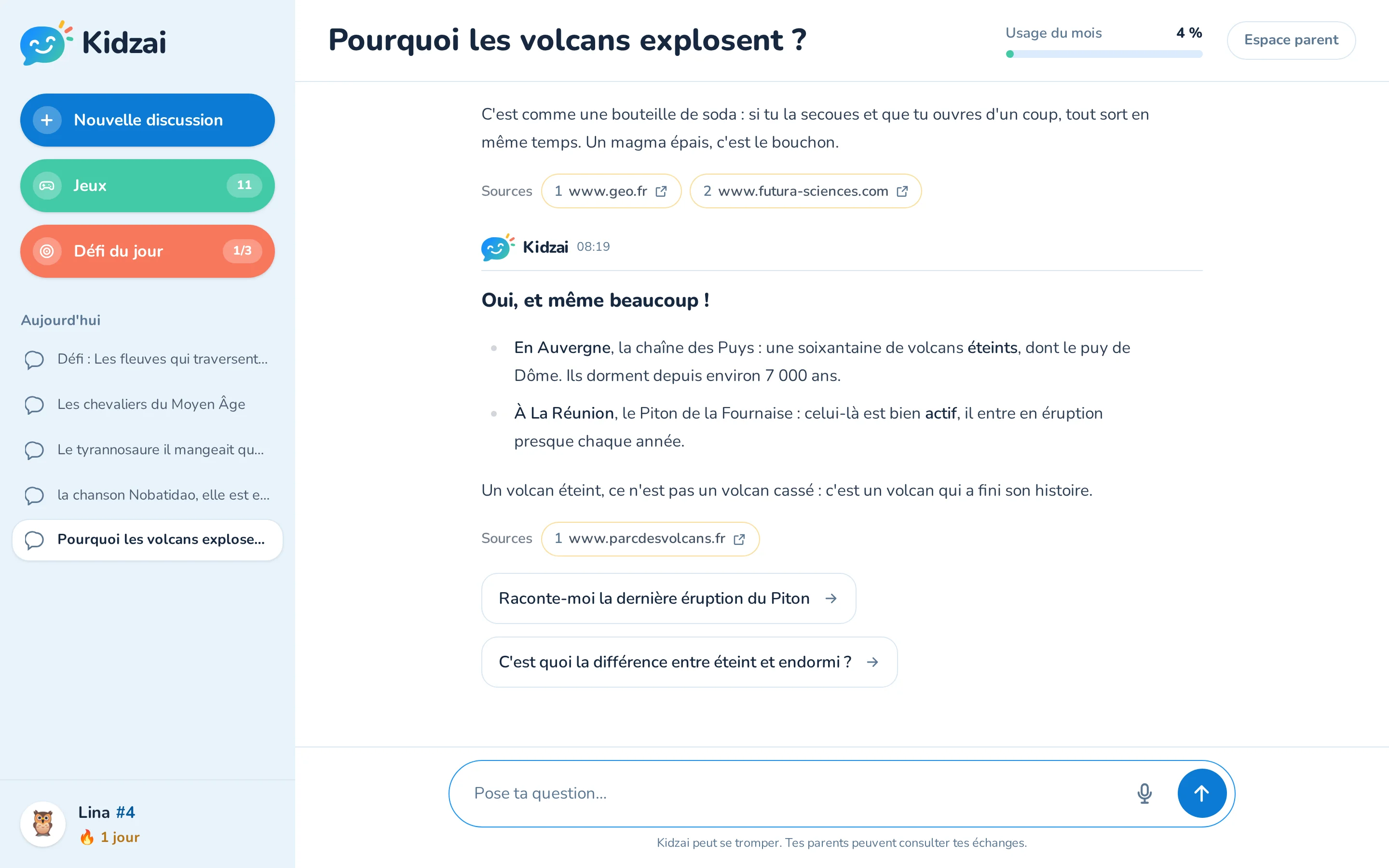 Une discussion