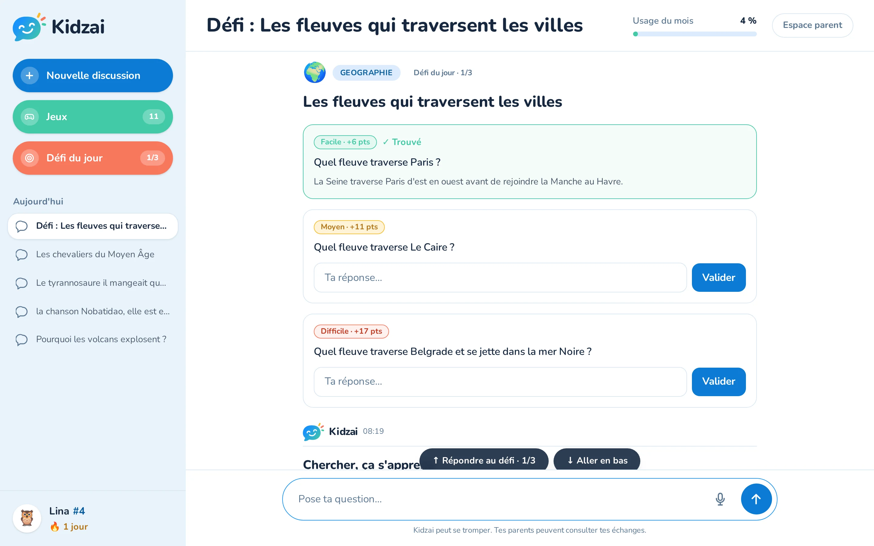 Le défi du jour